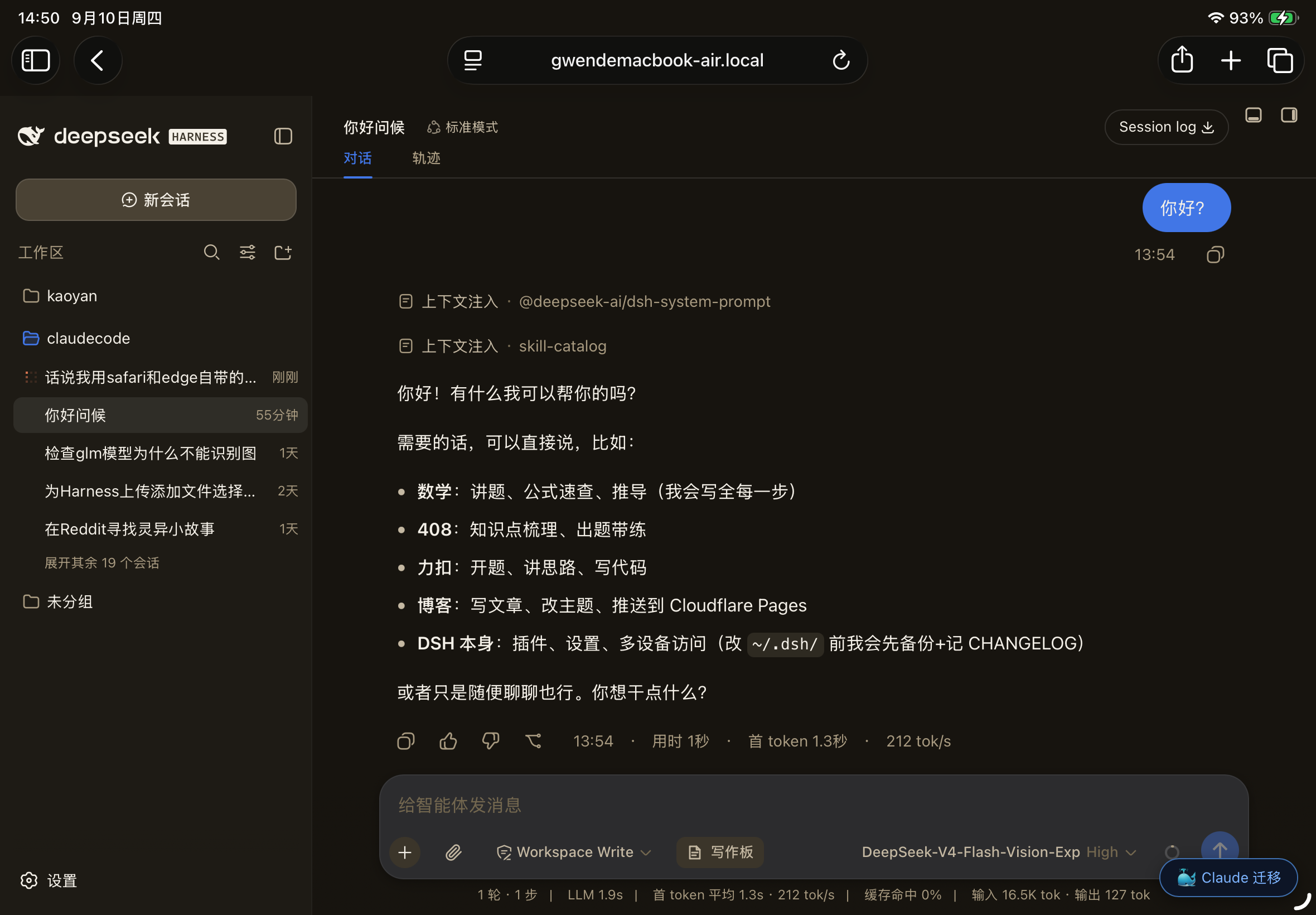 通过门禁域名访问 DSH 的最终效果